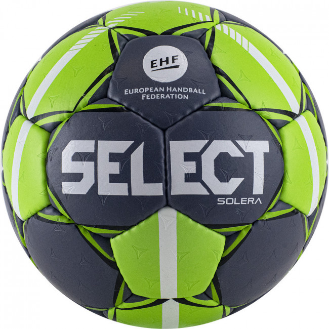 Мяч гандбольный SELECT Solera, 1632858994,Senior (р.3), EHF Appr,ПУ, руч.сш, зелено-серый 
