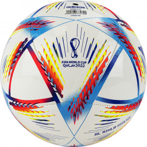 Мяч футзальный "ADIDAS WC22 Rihla Trn Sala", арт.H57788, р.4, 18п, ПУ, маш.сш, мультиколор