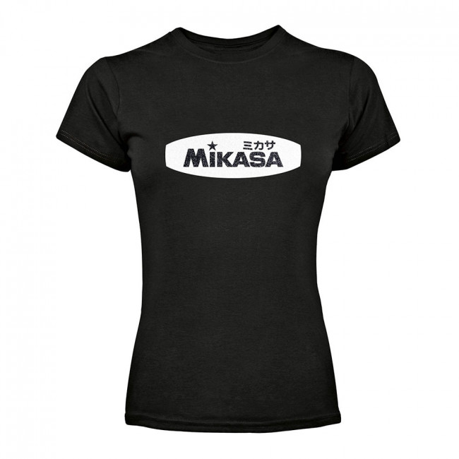 Футболка жен. MIKASA MT6047-V8-M, р.M, 100% хлопок, черный 