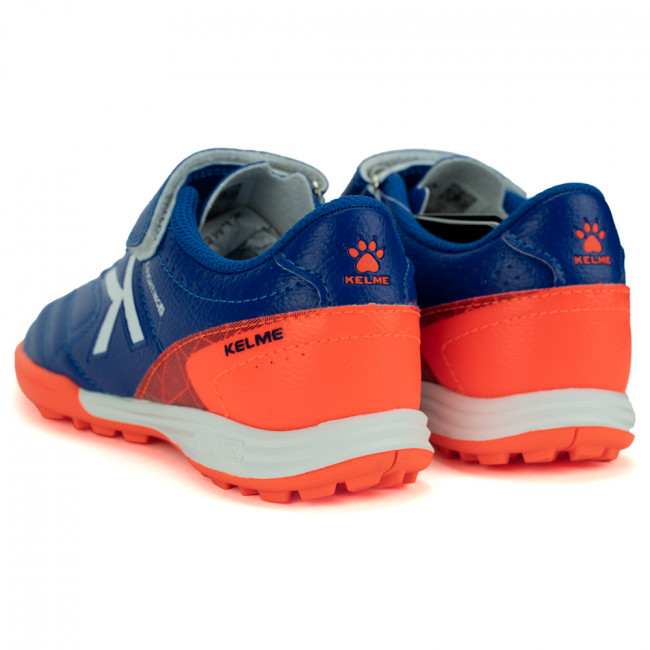Обувь футб. (многошиповки). дет. KELME (TF), 68833134-413-36, р.36 (рос.35), ПУ, резина, синий-оранж 