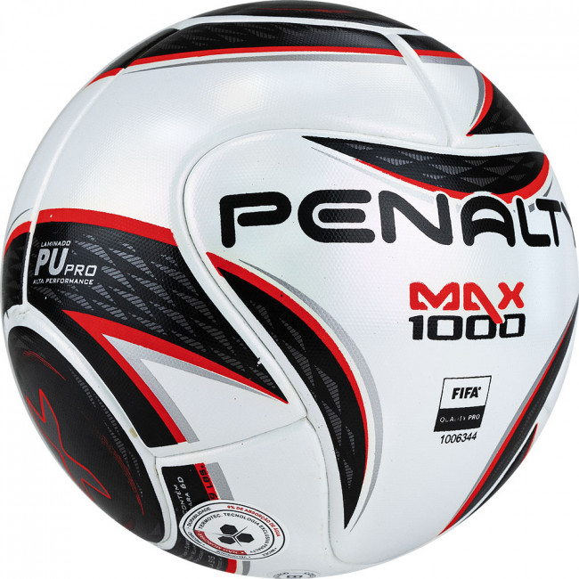Мяч футзальный PENALTY FUTSAL MAX 1000 XXII, арт.5416271160-U, р.4, PU, FIFA Pro, термосш.,бел-кр-чер 