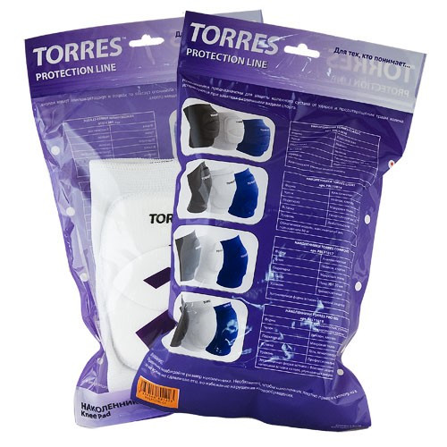 Наколенники спортивные "TORRES Light", черный,р.L, арт.PRL11019L-02, нейлон, ЭВА 