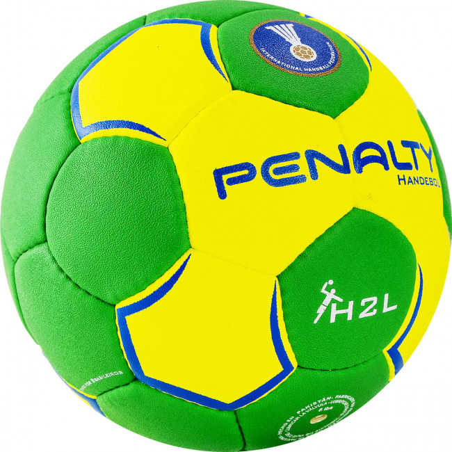 Мяч гандбольный PENALTY HANDEBOL SUECIA H2L ULTRA GRIP FEMININO, арт.5115615300-U,р.2,PU,IHF,руч.с,жел-зел 