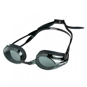 Очки для плавания "ARENA Tracks", арт.9234155, ДЫМЧАТЫЕ линзы, смен.перенос., черная оправа