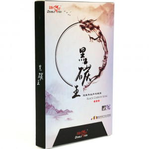 Ракетка для настольного тенниса DOUBLE FISH Black Carbon King Racket 3***, для професс.,ITTF Appr.,накл.2,1,мм,