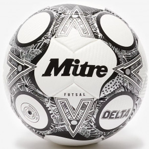 Мяч футзальный MITRE Delta Futsal 24, 5-B01820C74, р.4, FIFA PRO, 30п, ПУ, гибр.сш, черно-белый