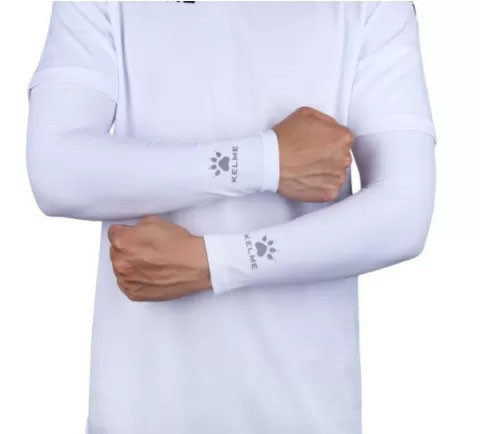 Нарукавники спорт. KELME 9886711-100-XL, размер XL(рос.L), 82% нейлон, 18% спандекс, белый 