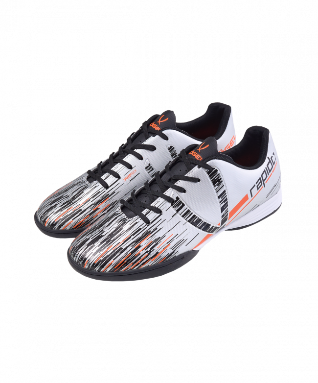 БЕЗ УПАКОВКИ Бутсы зальные Rapido IN Silver/black, детский 