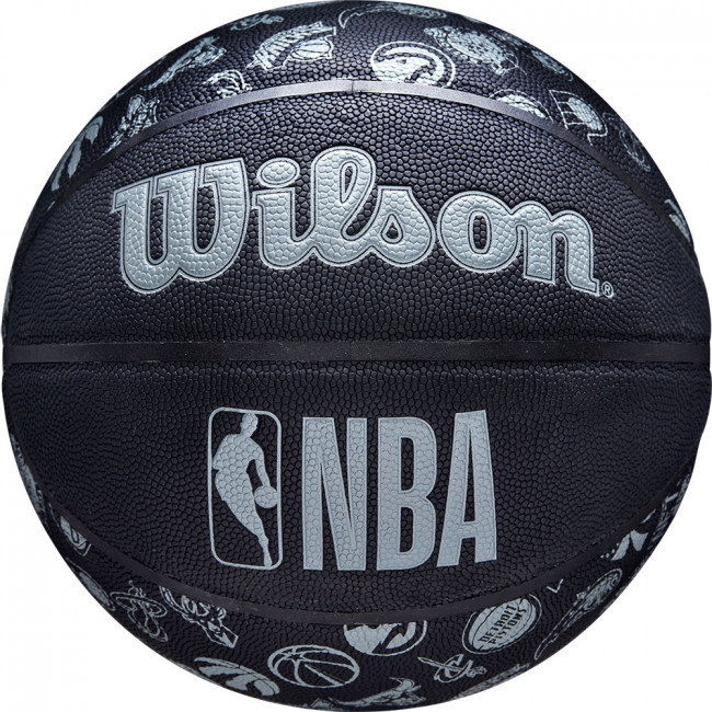 Мяч баскетбольный WILSON NBA All Team, WTB1300XBNBA р.7, PU, бутил. камера, черный 