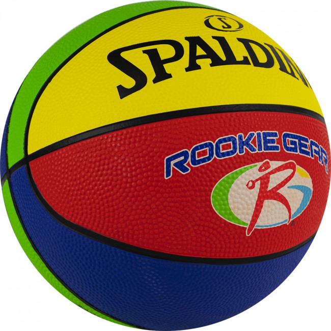 Мяч баскетбольный SPALDING Rookie р.5, арт.84 395Z, резина, мультиколор 