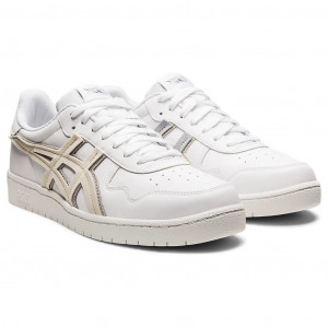 Кеды муж. ASICS Japan S 1201A381-100, р.12(рос.45),иск. кожа, текстиль, бело-бежевый