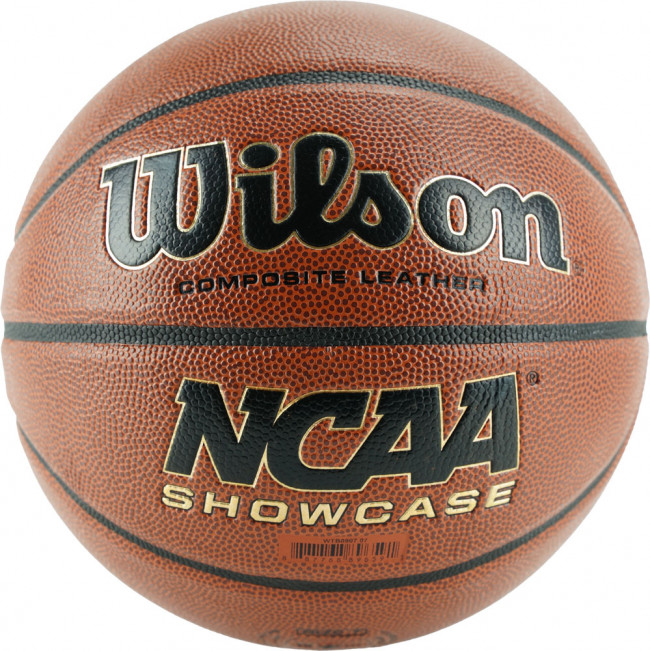 Мяч баскетбольный WILSON NCAA Showcase WTB0907XB, р.7, композит, бут.камера, коричнево-черный 