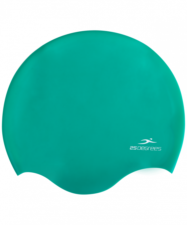 Шапочка для плавания Diva Green, силикон, подростковый, для длинных волос 