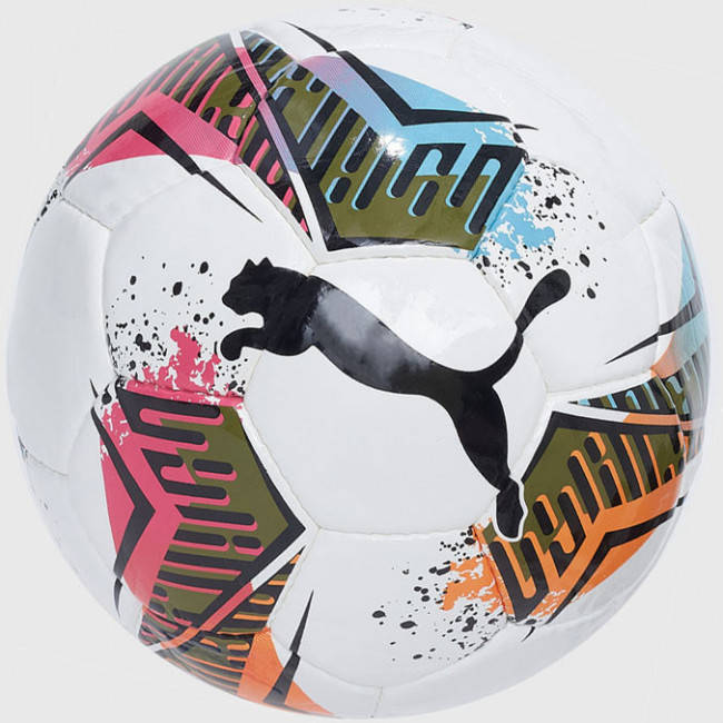 Мяч футзал PUMA Futsal 1, 08434301, р.4, 32пан, ПУ, ручная.сш, мультиколор 