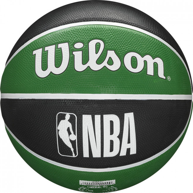 Мяч баскетбольный WILSON NBA Team Tribute Boston Celtics, WTB1300XBBOS, р.7, резина, бут. кам, зел-черн 