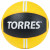 Медбол TORRES 1 кг, AL00231, резина, диаметр 19,5 см, желто-черный 