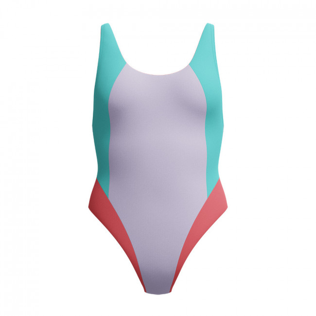 Купальник SPEEDO Colourblock 2.0 Muscleback, 8-00480317934, р.XL, лилово-бирюзово-коралловый 