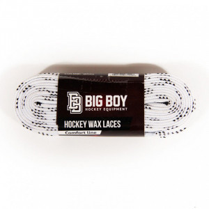 Шнурки для коньков "BIG BOY Comfort Line с пропиткой" арт.BB-LACES-CL-305WT, полиэстер, 305см, белый