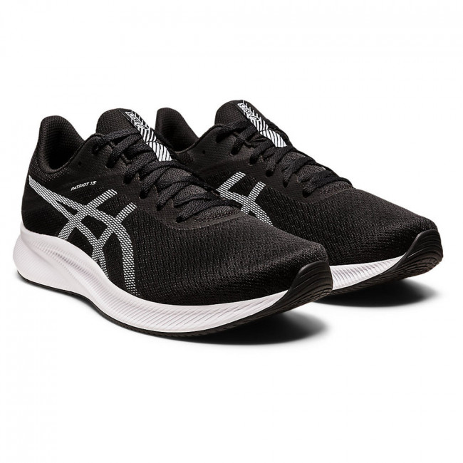 Кроссовки бег. муж. ASICS Patriot 13 1011B485-001,р.10.5 (рос.43.5),кожзам,текстиль,резина, черный 