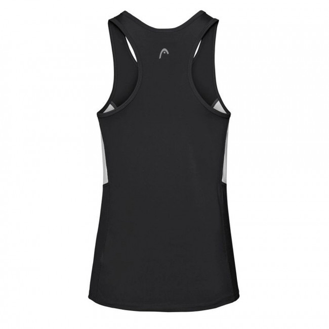 Майка жен. HEAD Club Tank Top 814429-BK-M, р.M, 92% полиэстер, 8% эластан, черный 