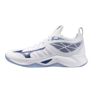 Кроссовки волейб. MIZUNO Wave Dimension V1GA224097,р.UK9.5 (рос.43), искуственная кожа,текстиль,бело-синий