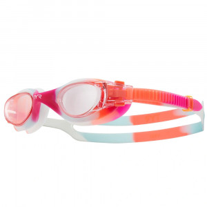 Очки для плавания подр. TYR Vesi Tie Dye Junior, арт.LGVSITD-667, РОЗОВЫЕ линзы, мультиколор опр.