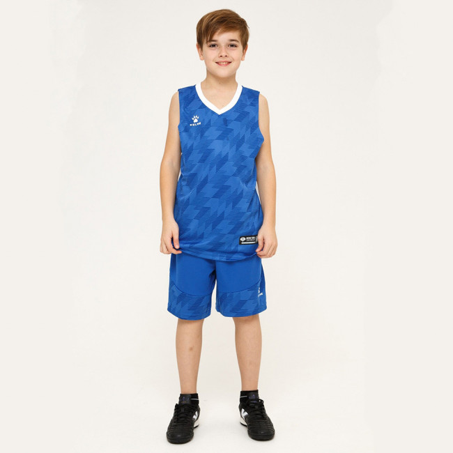 Форма баск. детск. KELME, арт. 3593052-400-140, рост 140, 100% полиэстер, сине-белый 