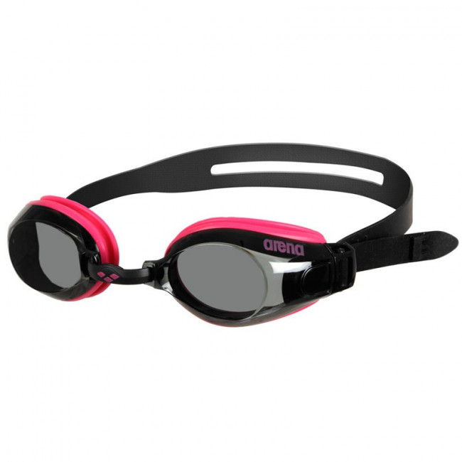Очки для плавания "ARENA Zoom X-Fit", арт.9240459, ДЫМЧАТЫЕ линзы, регулир.перенос., роз-черная оправа 