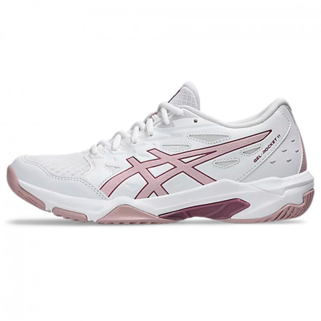 Кроссовки волейб. жен. ASICS Gel-Rocket 11 1072A093 103, р.7(рос.36,5),искуственная кожа, текстиль,бело-роз. 