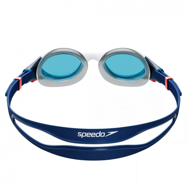 Очки для плавания SPEEDO Biofuse 2.0, 8-00233214502, СИНИЕ линзы, белая оправа 