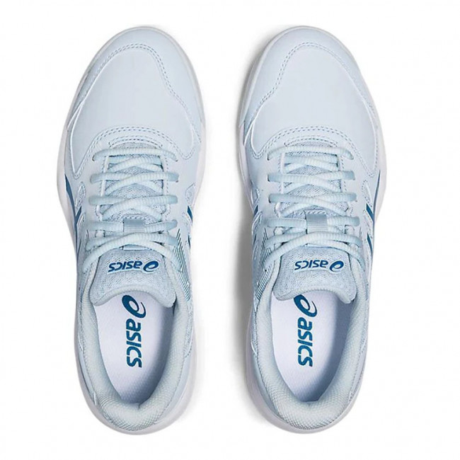 Кроссовки тен. жен. ASICS Court Slide 3 1042A209-400, р.8 (рос.38)иск. кожа, текстиль,бело-голубой 