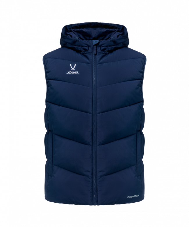 Жилет утепленный c капюшоном JÖGEL ESSENTIAL PerFormPROOF Padded Hooded Vest, темно-синий Жилет утепленный c капюшоном JÖGEL ESSENTIAL PerFormPROOF Padded Hooded Vest, темно-синий