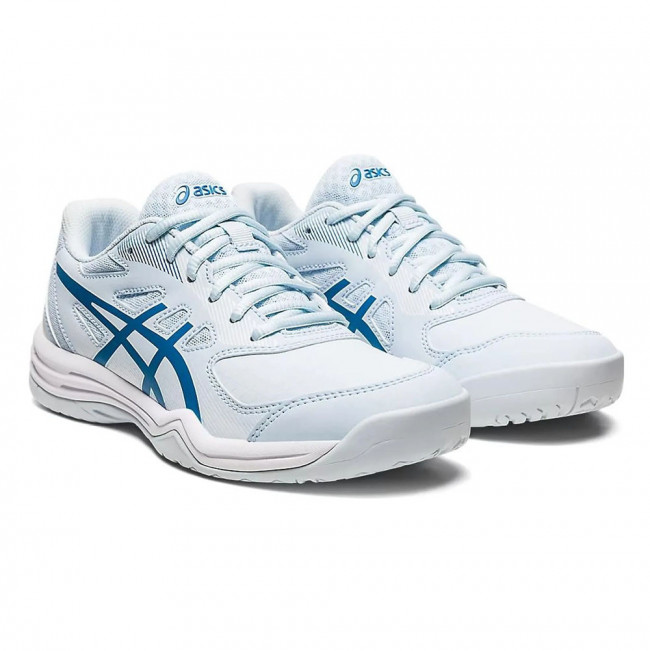 Кроссовки тен. жен. ASICS Court Slide 3 1042A209-400, р.11 (рос.42) иск. кожа, текстиль, бело-голуб. 