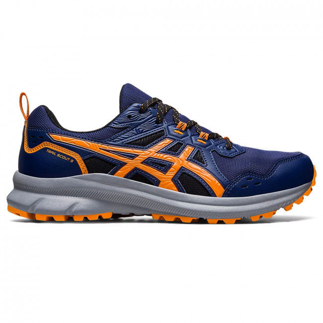 Кроссовки бег. муж. ASICS Trail Scout 3 1011B700 400, р.9 (рос.41.5),кожзам,текстиль,резина,сине-ор. 