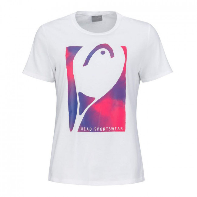 Футболка женская HEAD Vision T-Shirt W 814743-WH-M, р.M, 57% хлопок, 38% полиэстер, 5% эластан,белый 