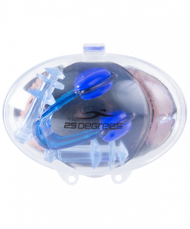 Набор из зажима для носа и берушей Fitflex Blue 