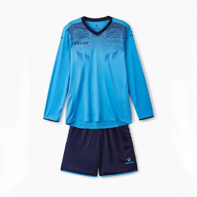 Форма футб. врат. KELME 3871007-4007-L, р.L, полиэстер, голубой-т.синий 