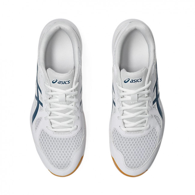 Кроссовки волейб. муж. ASICS Upcourt 6 1071A104 100,р.8,5(рос.40.5),искуственная кожа,текстиль,бело-синий 