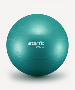 БЕЗ УПАКОВКИ Фитбол Starfit GB-108 антивзрыв, 1200 гр, бирюзовый, 75 см