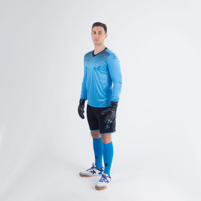 Форма футб. врат. KELME 3871007-4007-M, р.M, полиэстер, голубой-т.синий 