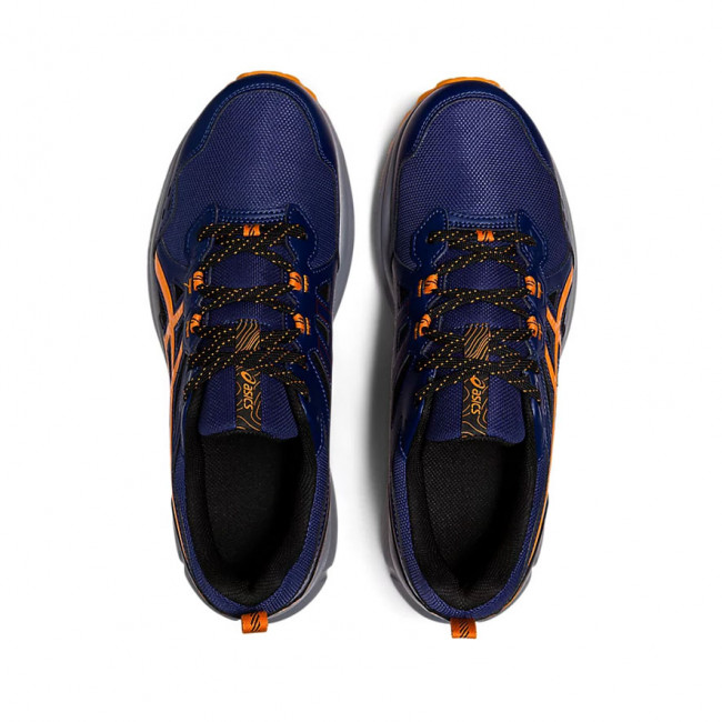 Кроссовки бег. муж. ASICS Trail Scout 3 1011B700 400,р.12,5 (рос.46),кожзам,текстиль,резина,сине-ор. 