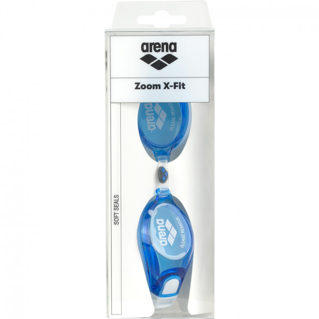 Очки для плавания ARENA Zoom X-Fit, 92404 017, ПРОЗРАЧНЫЕ линзы, регулир.перенос., синяя оправа Очки для плавания ARENA Zoom X-Fit, 92404 017, ПРОЗРАЧНЫЕ линзы, регулир.перенос., синяя оправа