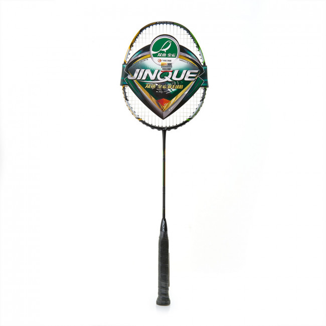 Ракетка для бадм. DOUBLE FISH JINQUE QT-1603, для продвинутых,графит со струнам,литой,черный 