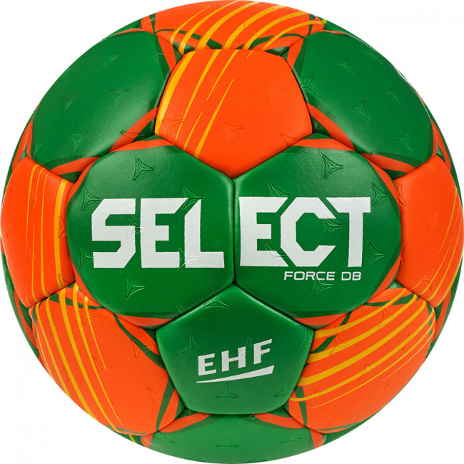 Мяч гандбольный SELECT FORCE DB, 1620850446, Lille (р.1), EHF Appr,ПУ, гибр.сш.,оранжево-зеленый 