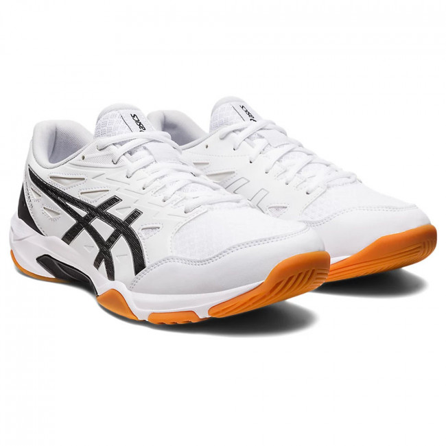 Кроссовки волейб. муж. ASICS Gel-Rocket 11 1071A091 101, р.12,5(рос.46),текстиль,кожзам, бело-черный 