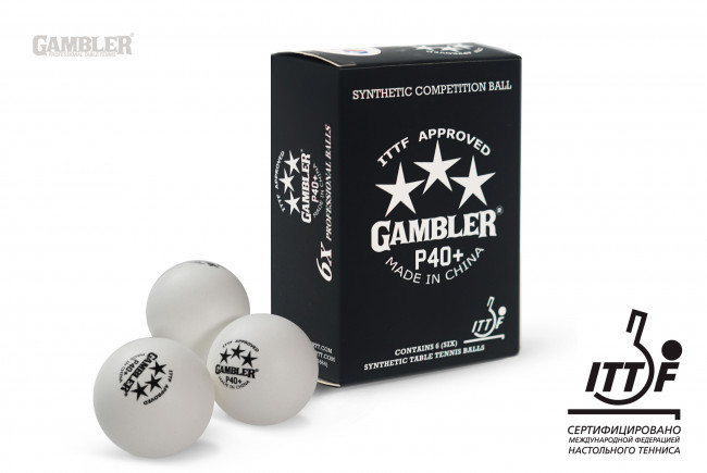 Мячи для н/т GAMBLER P40+ BALL - 6 PACK 
