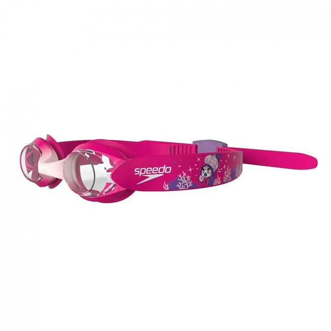 Очки для плавания детск. SPEEDO Illusion Infant Jr, 8-1211514639, ПРОЗРАЧНЫЕ линзы, розовая оправ 