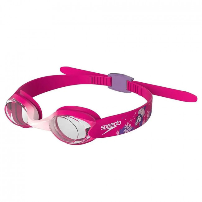 Очки для плавания детск. SPEEDO Illusion Infant Jr, 8-1211514639, ПРОЗРАЧНЫЕ линзы, розовая оправ 