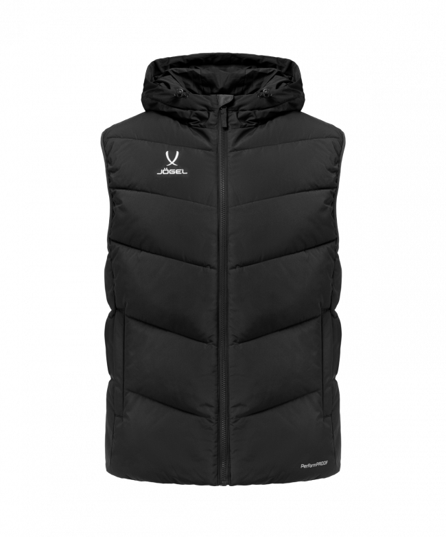 Жилет утепленный c капюшоном JÖGEL ESSENTIAL PerFormPROOF Padded Hooded Vest, черный 