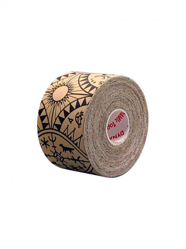 Тейп динамический Dynamic Tape PowerBand DT50PB, шир. 5 см, дл. 5 м, телесно-черный 